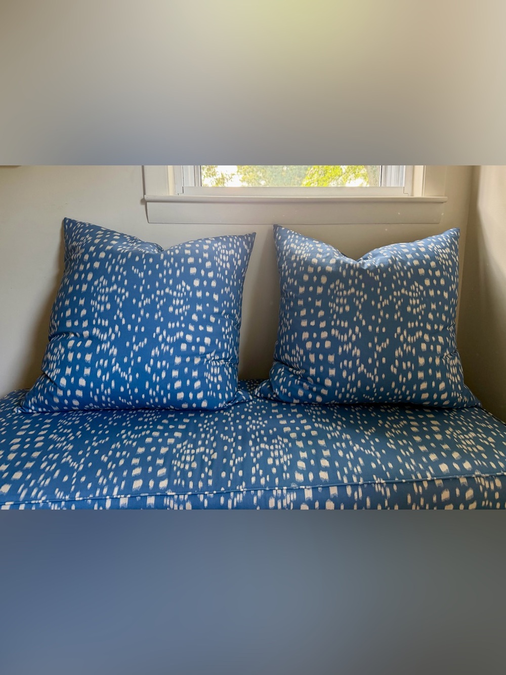 Two Brunschwig & Fils 26x26 Pillows in Blue
